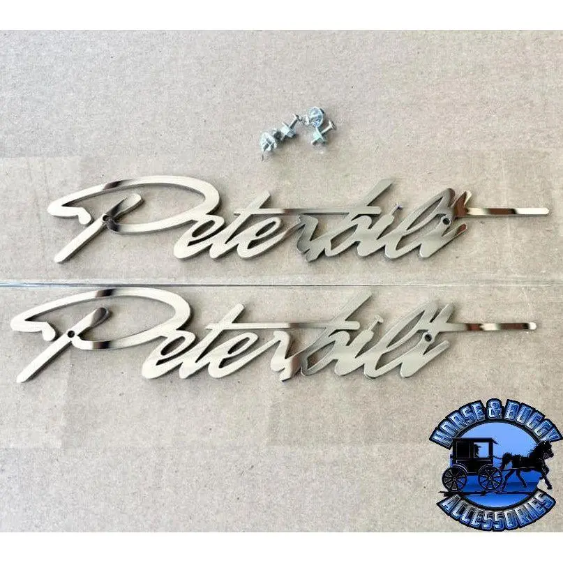 Stainless Peterbilt Emblem Logos For Sides And Front Of Hoods (Sold By The Piece) #1054 1