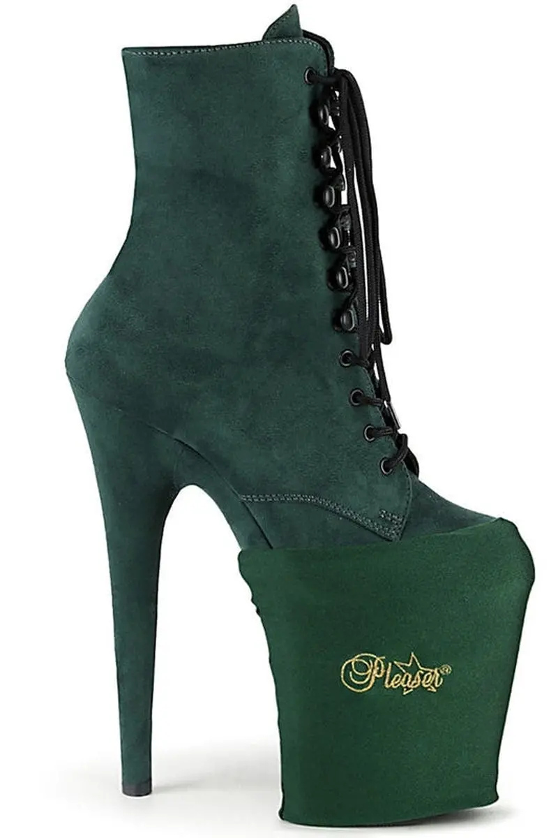 Pleaser Usa Shoe Protectors - Emerald Green Lycra 1