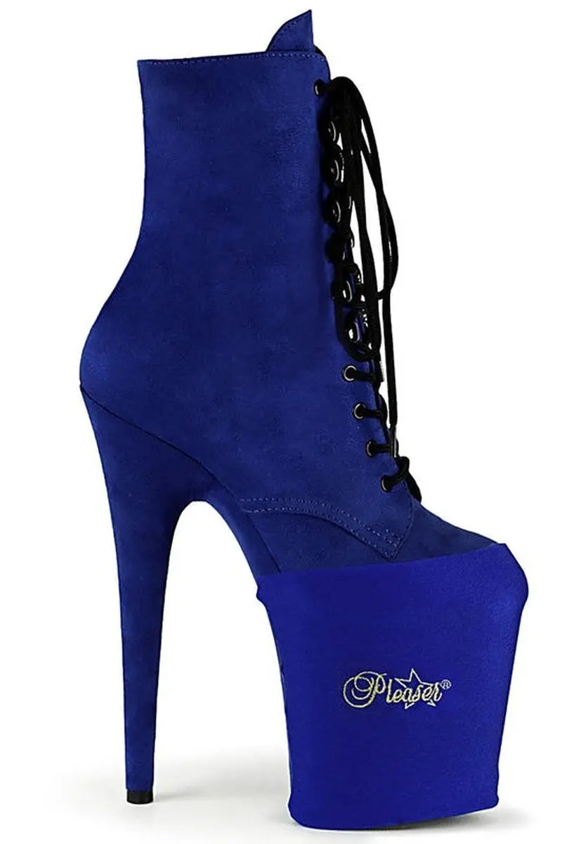 Pleaser Usa Shoe Protectors - Royal Blue Lycra 1