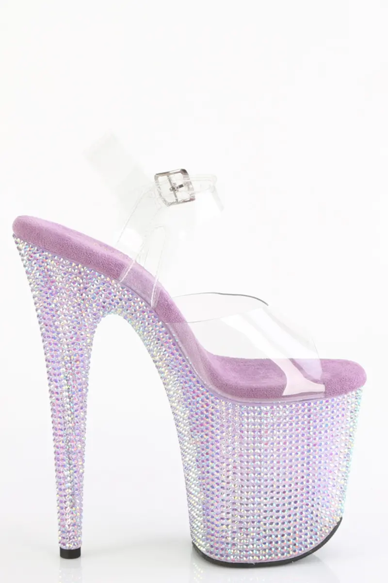 Pleaser Usa Bejewelled-808Rrs 8Inch Stilettos - Lavender 1