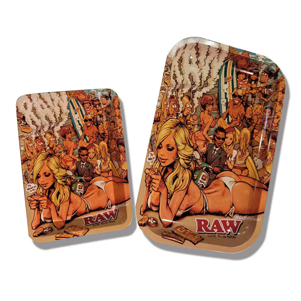 "Raw Summer Girl" Metal Tray 1