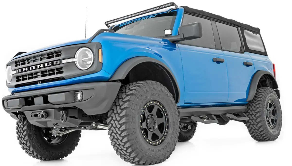 Rough Country - Srx2 Adjustable Aluminum Side Steps | Ford Bronco (2021-2022) 1
