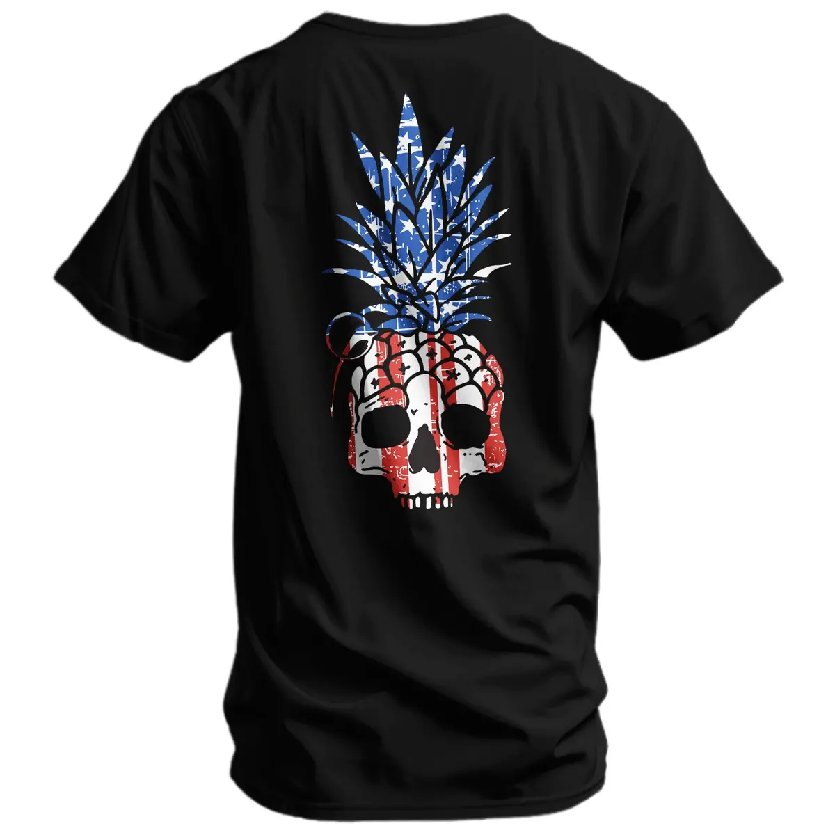 American Flag Usa Pineapple Grenade Men's T-Shirt 1