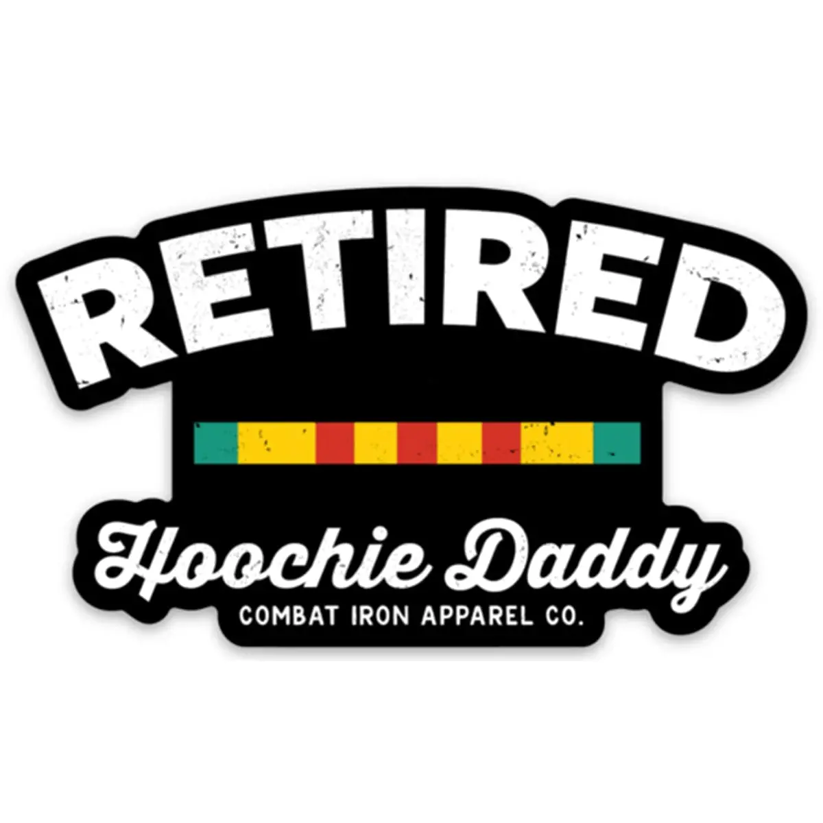 Retired Hoochie Daddy Veteran Ribbons Decal 1