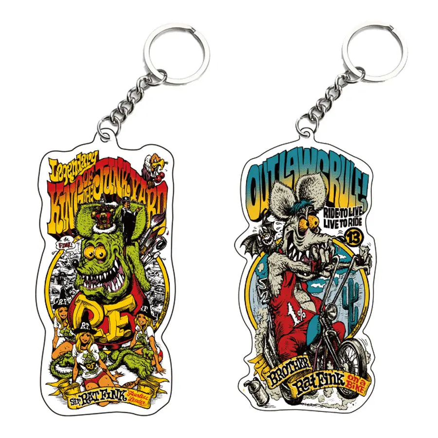 "Rat Fink X Rockin'jelly Bean" Acrylic Key Chain 1