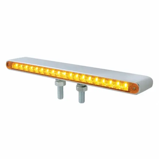 #37944 19 Led 12" Reflector Double Face Light Bar - Amber & Red Led/Amber & Red Lens 1