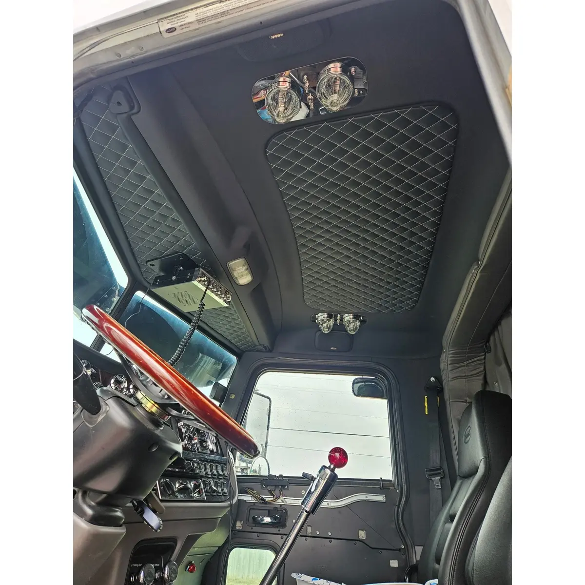 Kw/Pete - Above Door Interior Dome Light Plate - 2 Watermelon Light Holes, 2 Switch Hole #Ss-1006 1