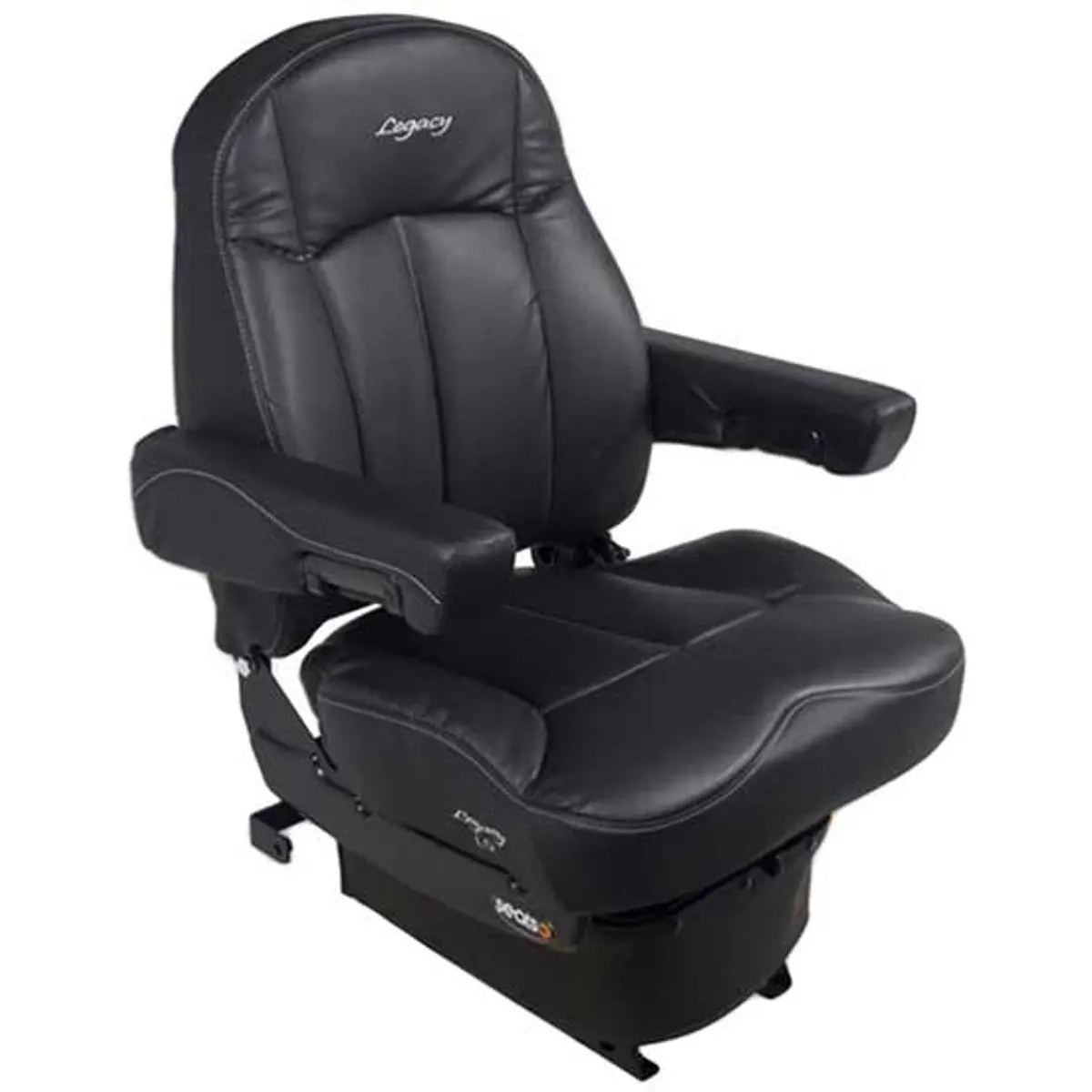 #188598Mw61 Seats Inc Semi-Truck Seat (Legacy Lo) Low Base Mid Back (Black Duraleather) 1
