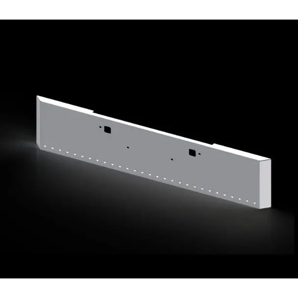 S22-16D-20-1123 20", Mitered (Kw W990) (Standard Mount Peterbilt 389 589) (29) 3/4" Circle Light Holes, Tow Holes 1