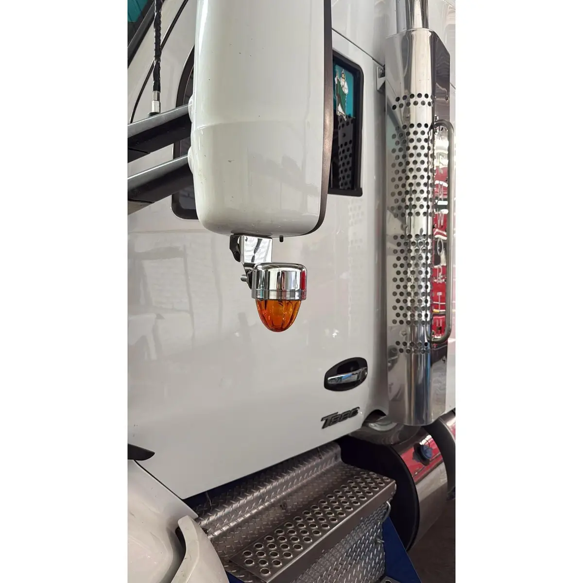 Ss-1066 Universal Face-Down Mirror Light Bracket For Stud-Mount Light - Fits Pete, Kw, Freightliner 1