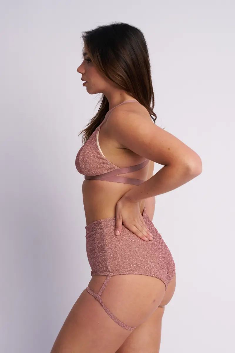 Lunalae Follow Me Bra - Rose Gold Lurex 3