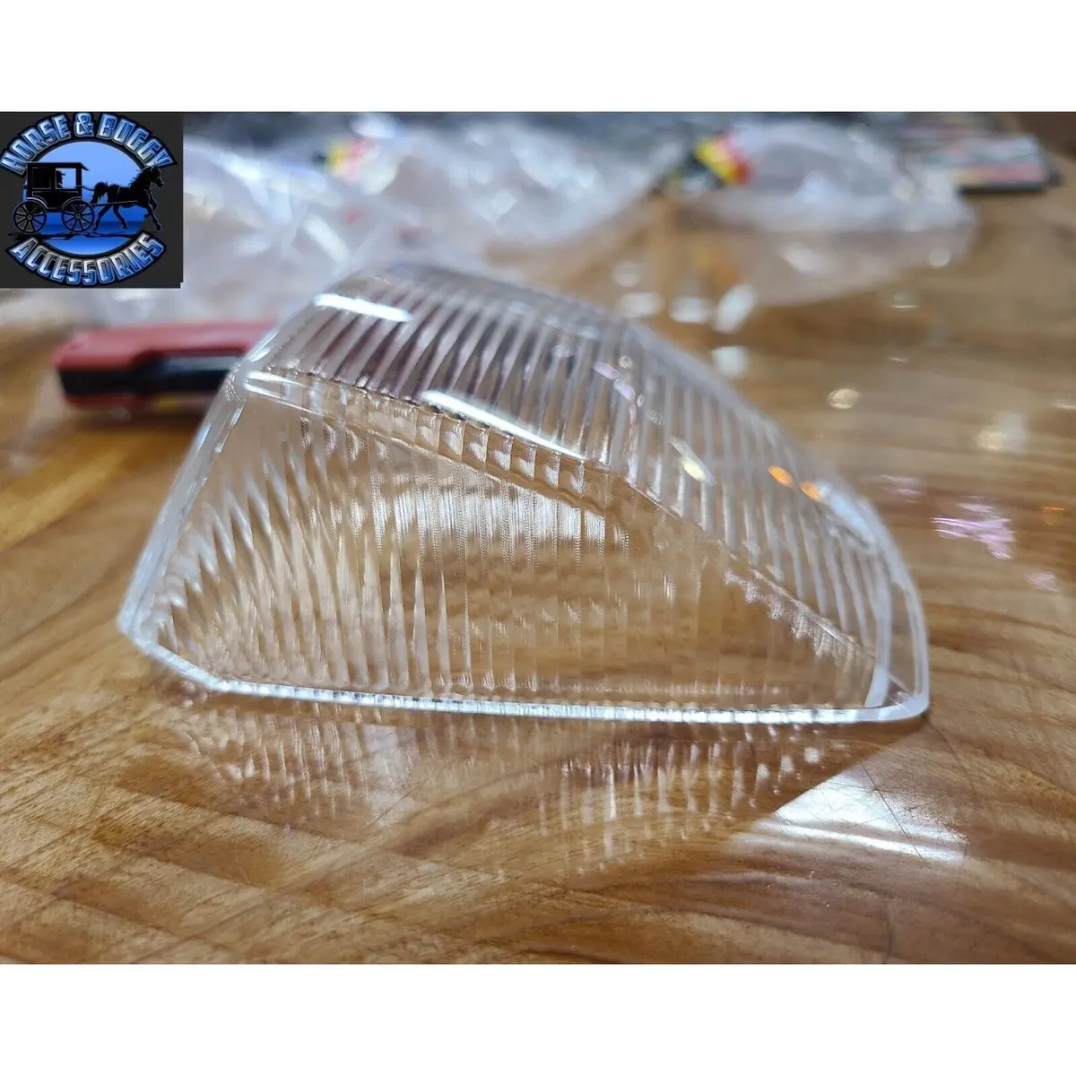 81319 Clear Plastic Lens For Rectangular Cab Marker Light  (Replacement Lens For Grakon 5000) 1