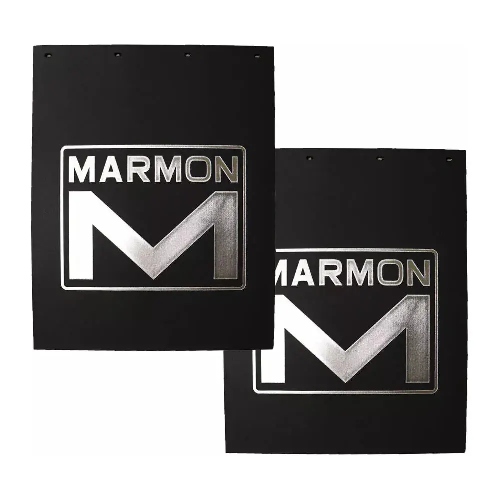Mud-382430-173 3/8'' Black Rubber Mudflap W/ Marmon Silver Logo (24 X 30) 1