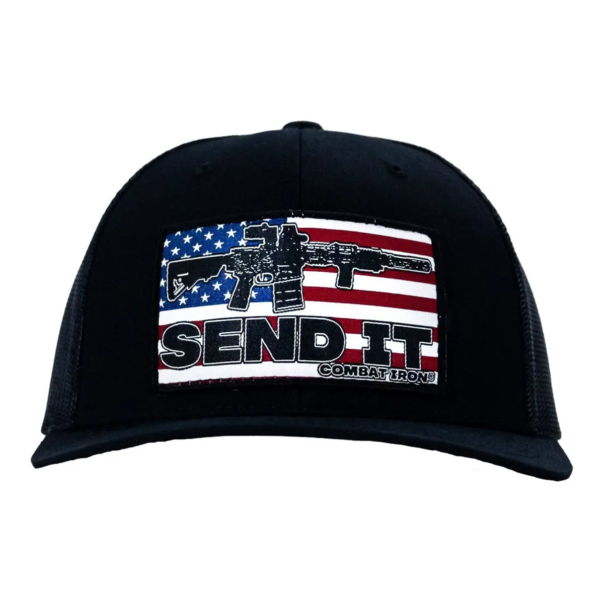Send It American Flag Patch Mesh Mid-Profile Snapback 1