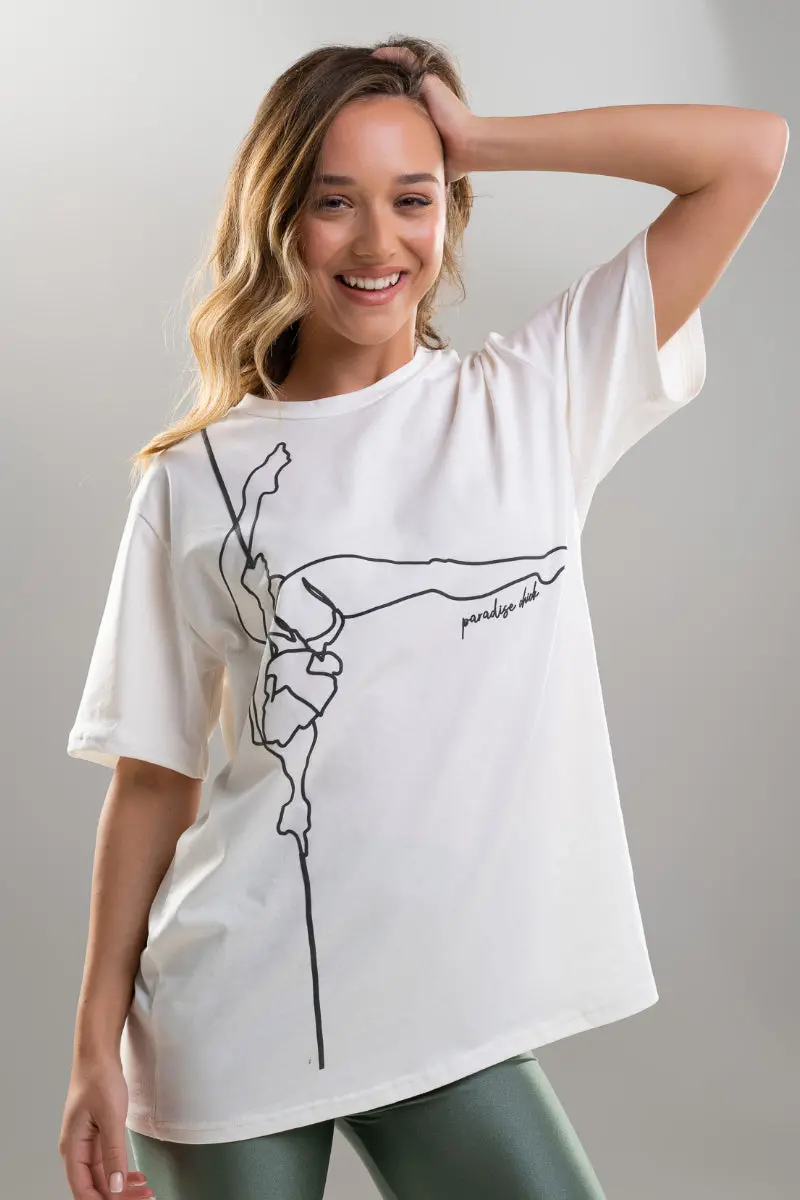 Paradise Chick Supreme Poledancer T-Shirt - White 3