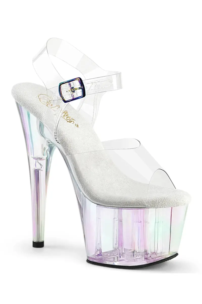 Pleaser Usa Adore-708Ht 7Inch Stilettos - Holographic Clear 1