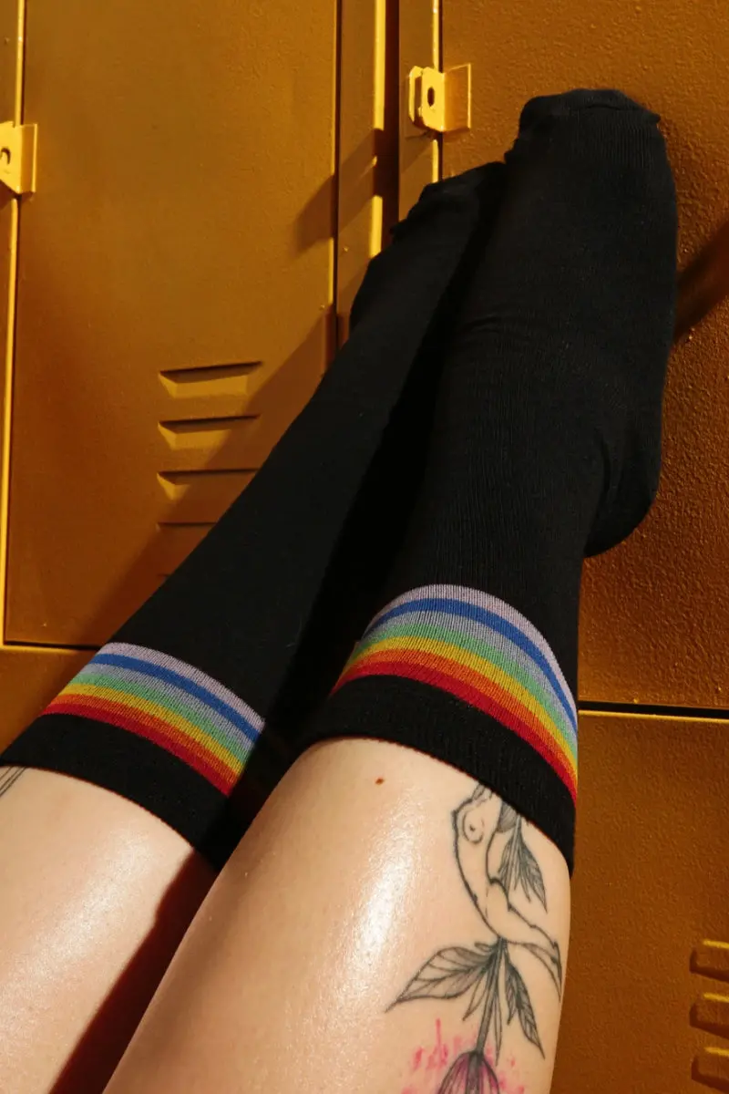 Rolling Oz Calf High Socks - Black 1