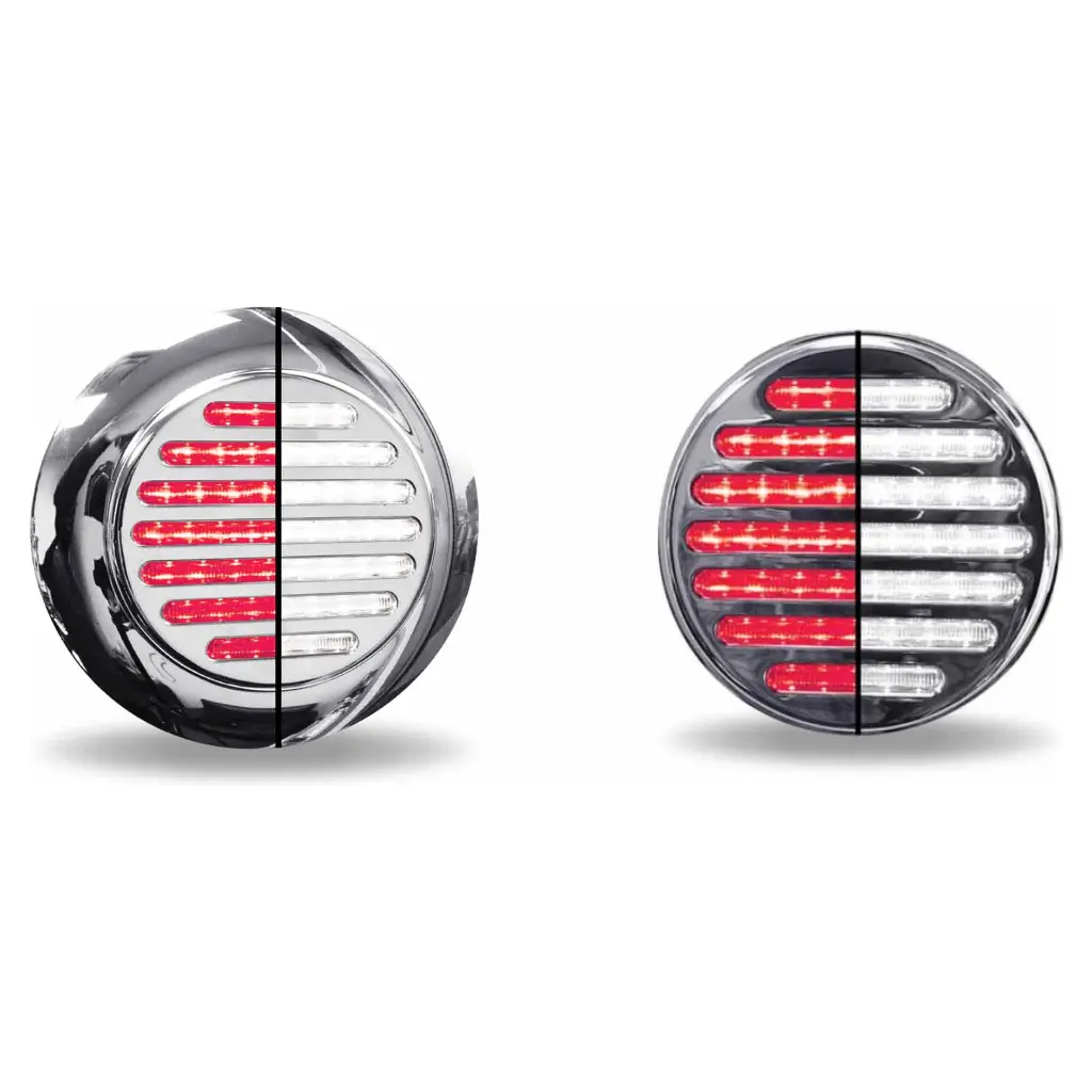 4" Round Red To White Flatline - Trux Dual Revolution Leds 1