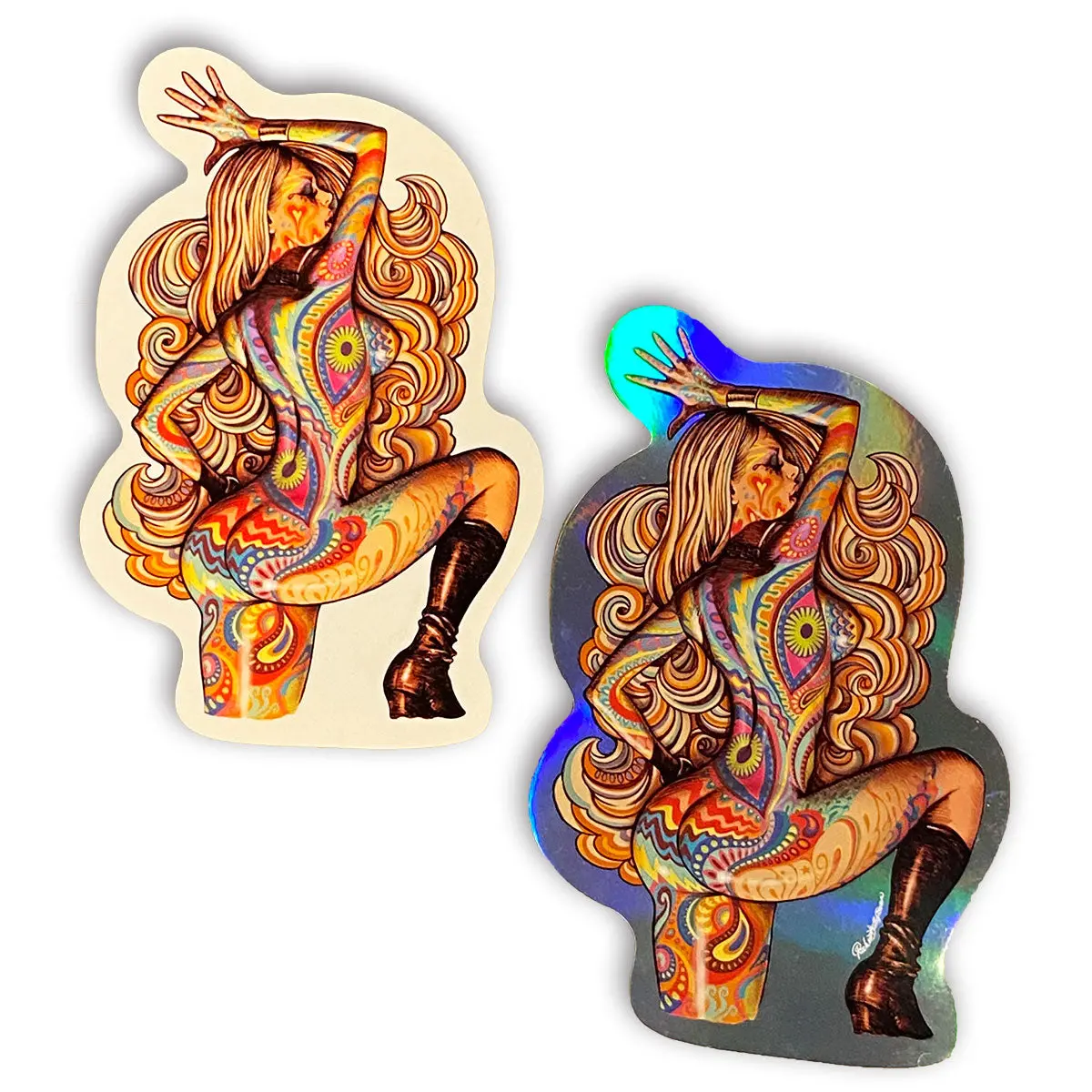 "Psychedelic Girl" Sticker 1