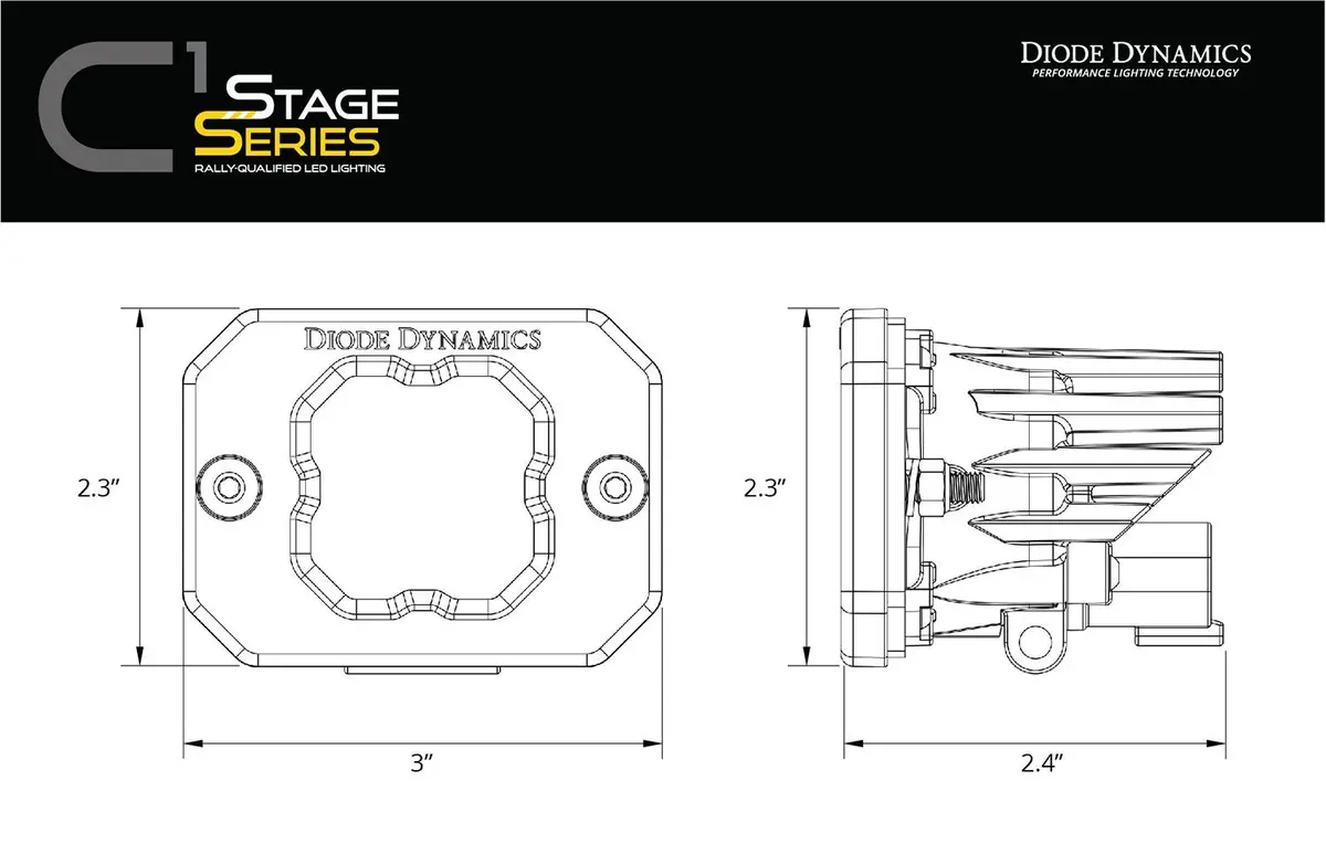 Diode Dynamics - Stage Series C1 Flush Mount Led Pod 11