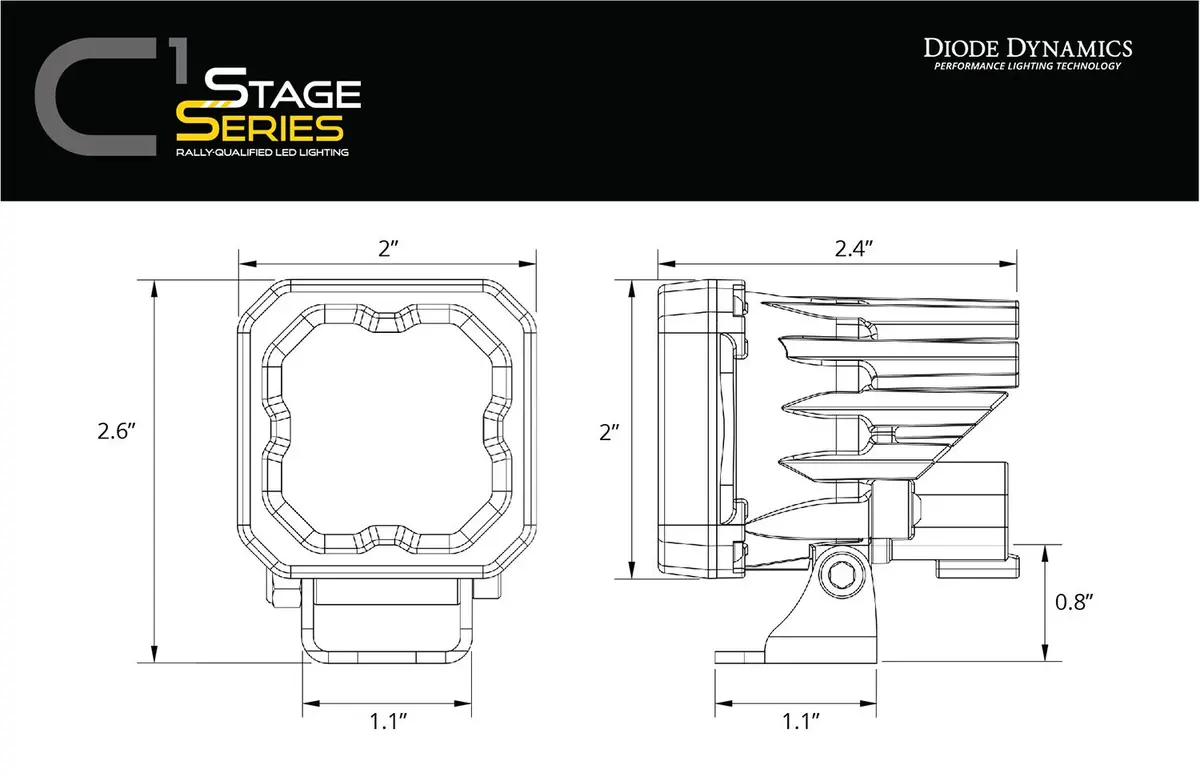 Diode Dynamics - Stage Series C1 Standard Led Pod 8