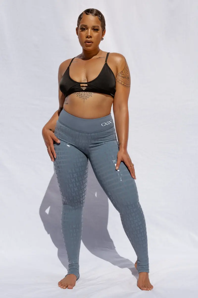 Cxix Gecko Grip Leggings - Blue Steel 1