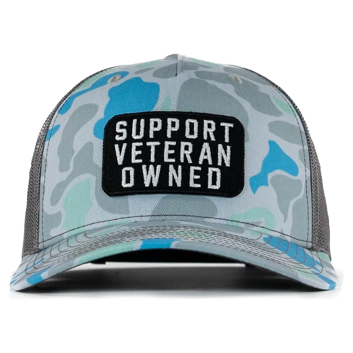 Support Veteran Owned Patch Mid-Profile Mesh Snapback 5