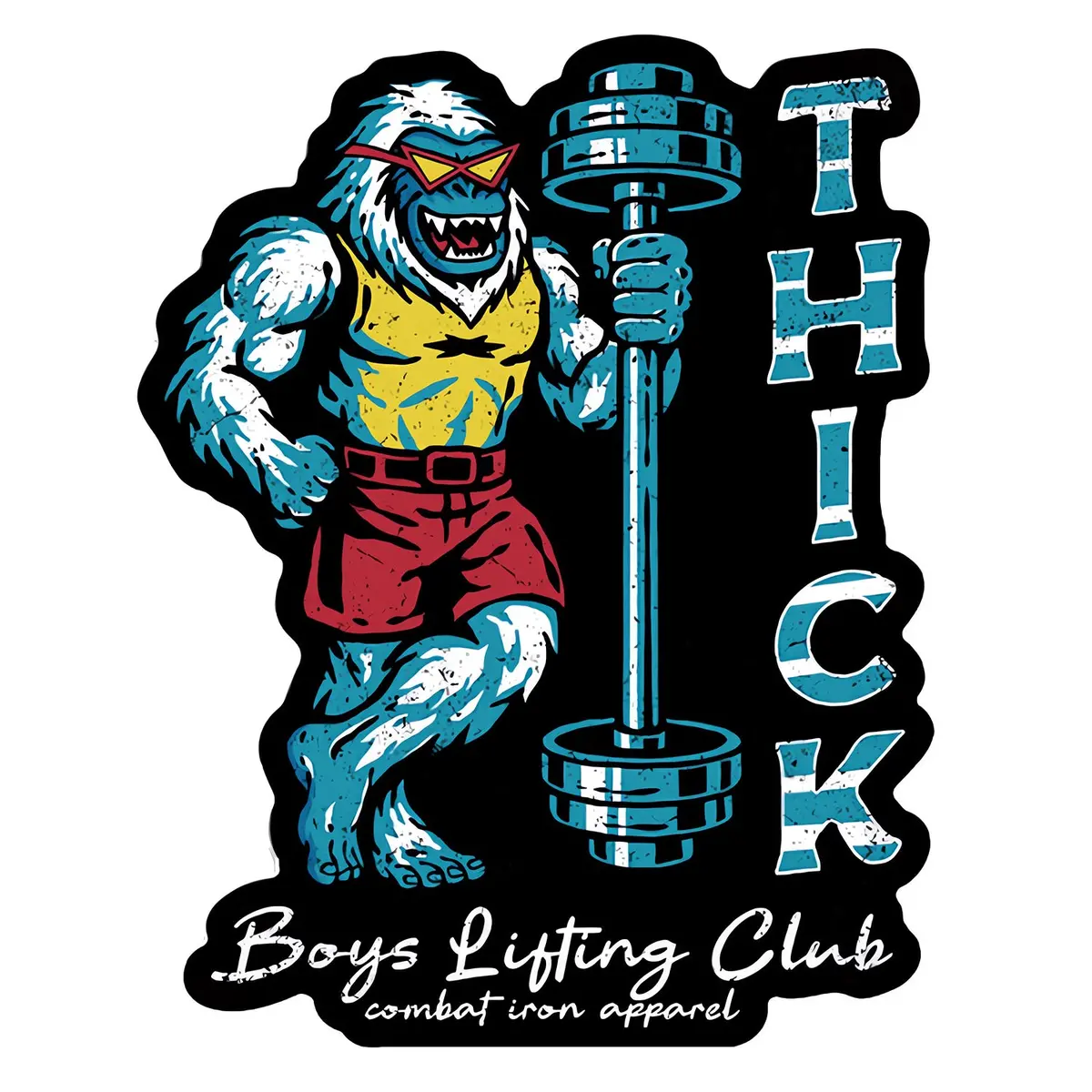 Thick Boys Lifting Club Yeti Decal 1