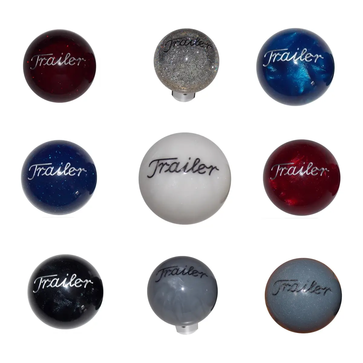 Font 1 Engraved Trailer Brake Knobs (5/8"-11 Female Threads) Twisted Shifterz (Choose Color) 1