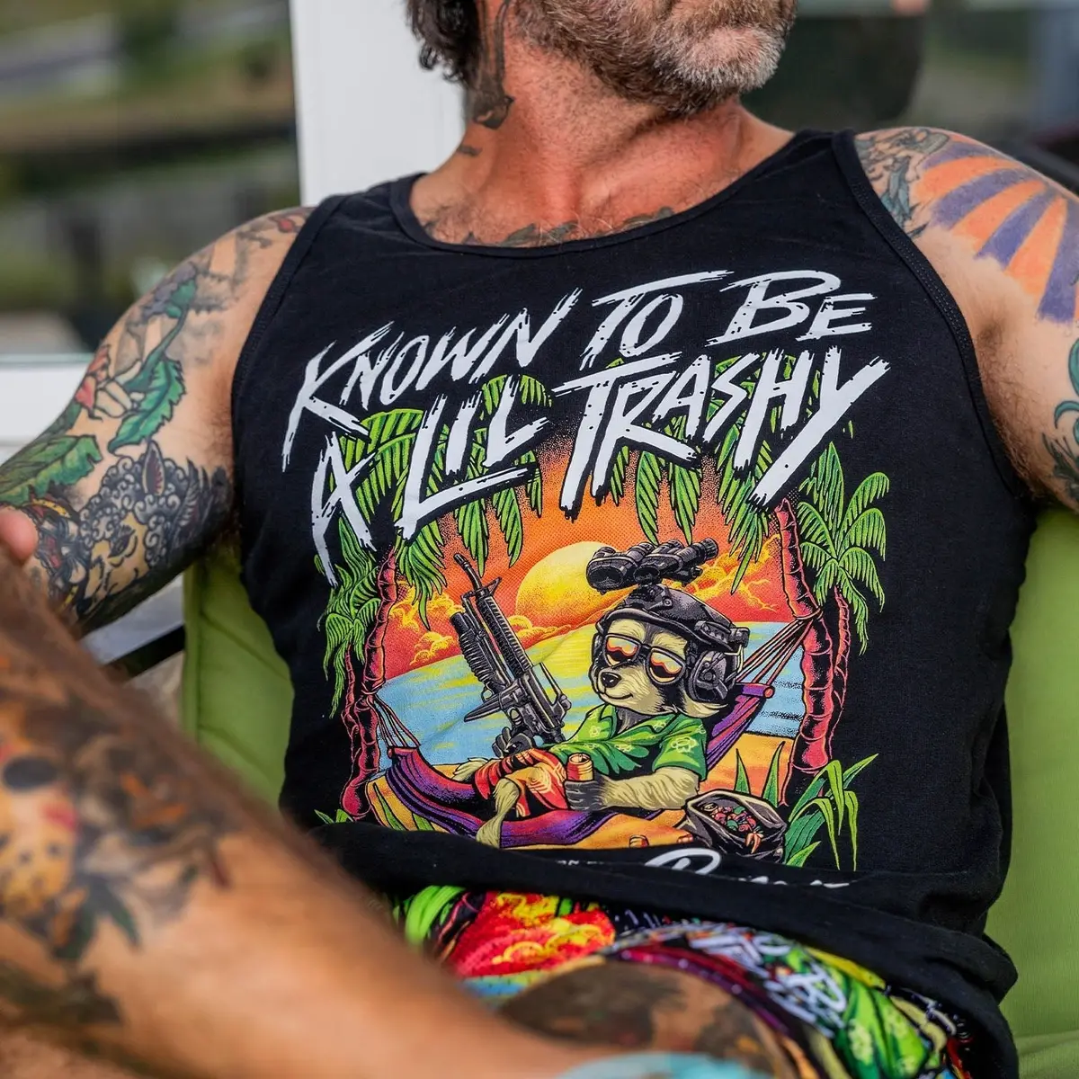 Known To Be A Lil Trashy Raccoon Men's Tank 3