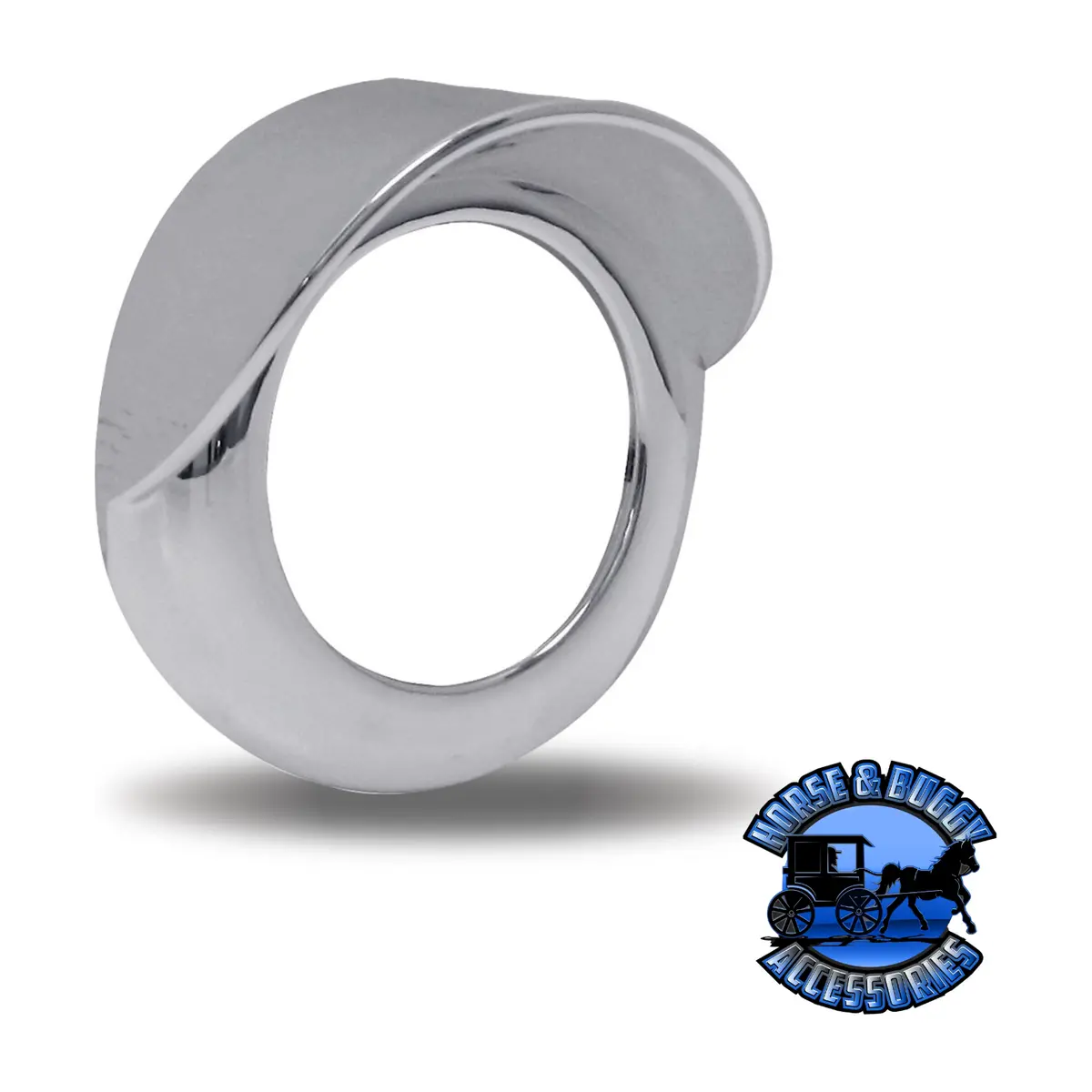 Tbez-2Hch5 2 1/2″ Lock On Round Bezel With Visor – Chrome Abs Plastic 1