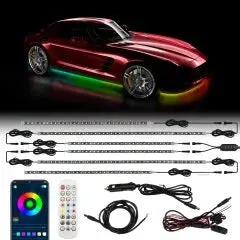 Sb-Uglw-C Led Car Underglow Lights Kit - Color Chasing - Remote And App Compatible 1