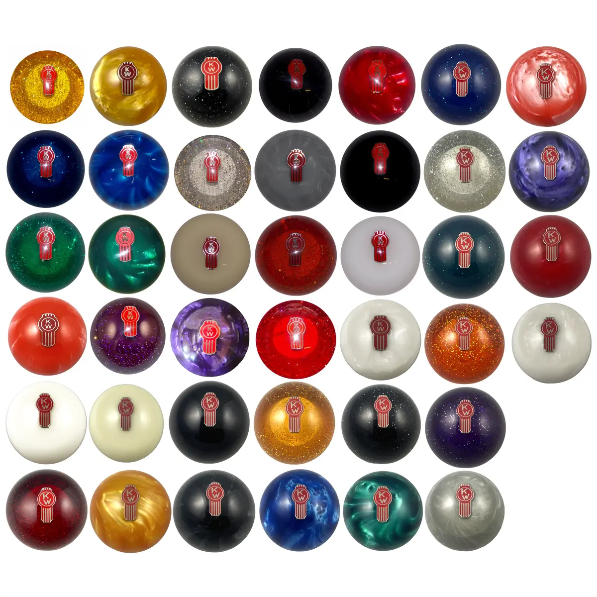 Kenworth Emblem Shift Knobs (1/2"-13 Female Threads) Twisted Shifterz (Choose Color) 1