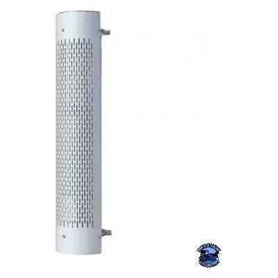 United Pacific 48" Tall 180 Degree Stainless Exhaust Muffler Shield - Vertical Slot 1