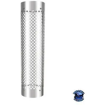 United Pacific 48" Tall 270 Degree Stainless Exhaust Muffler Shield - Round Slot 9" And 10" 1