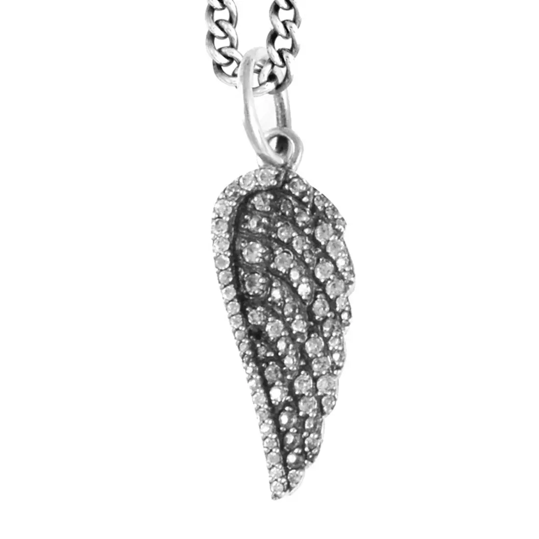 Medium Wing Pendant With Pave Cubic Zirconia By King Baby 1