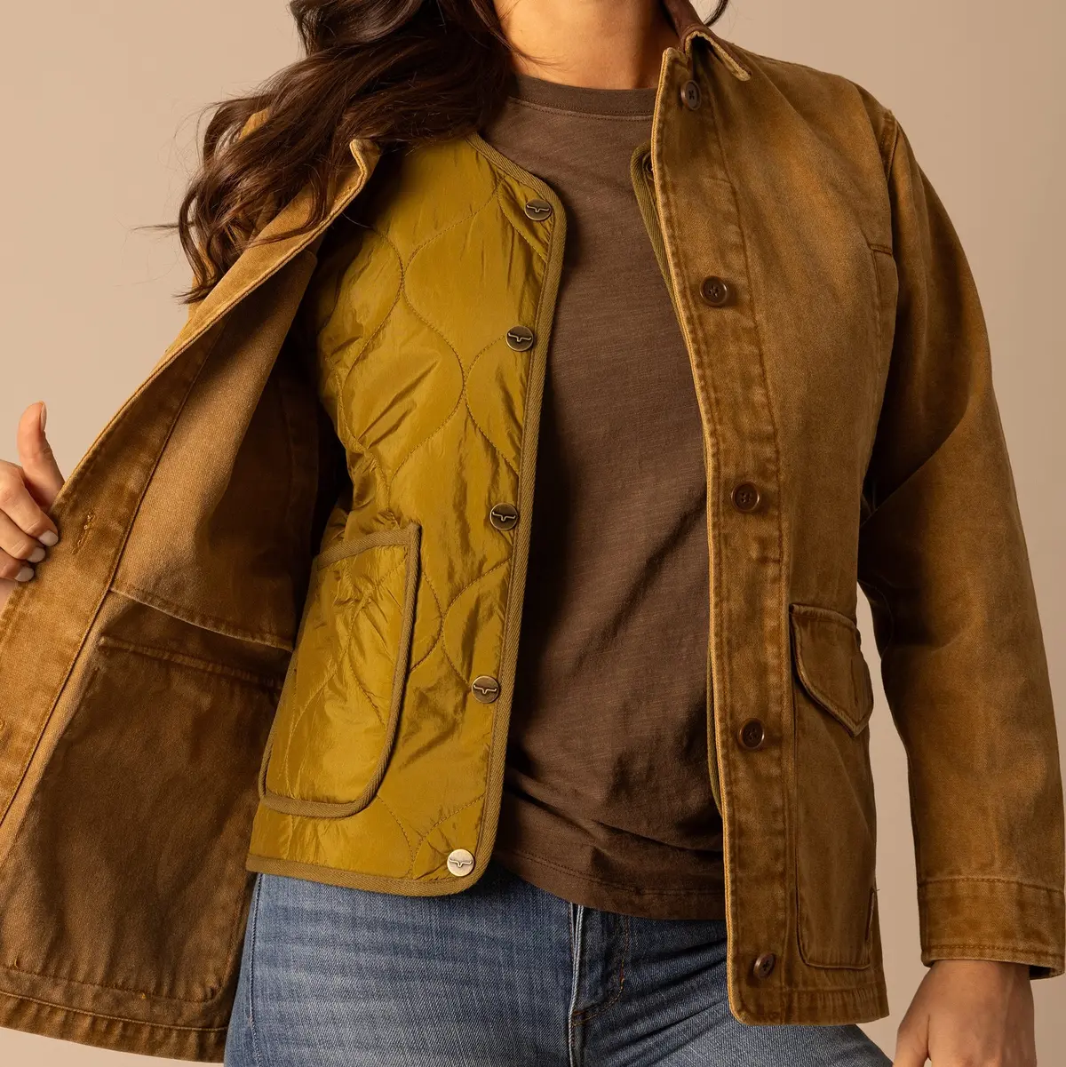 Blake Jacket Vest Combo By Kimes Ranch In Warm Brown 1