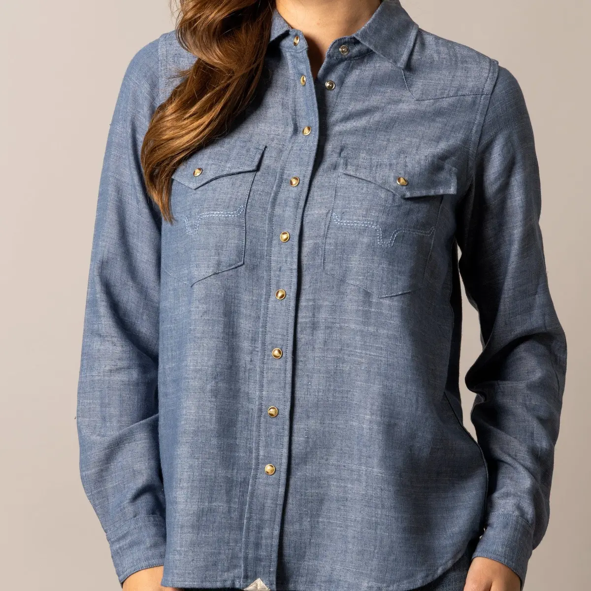 Lacy Blouse Shirt By Kimes Ranch In Blue 1