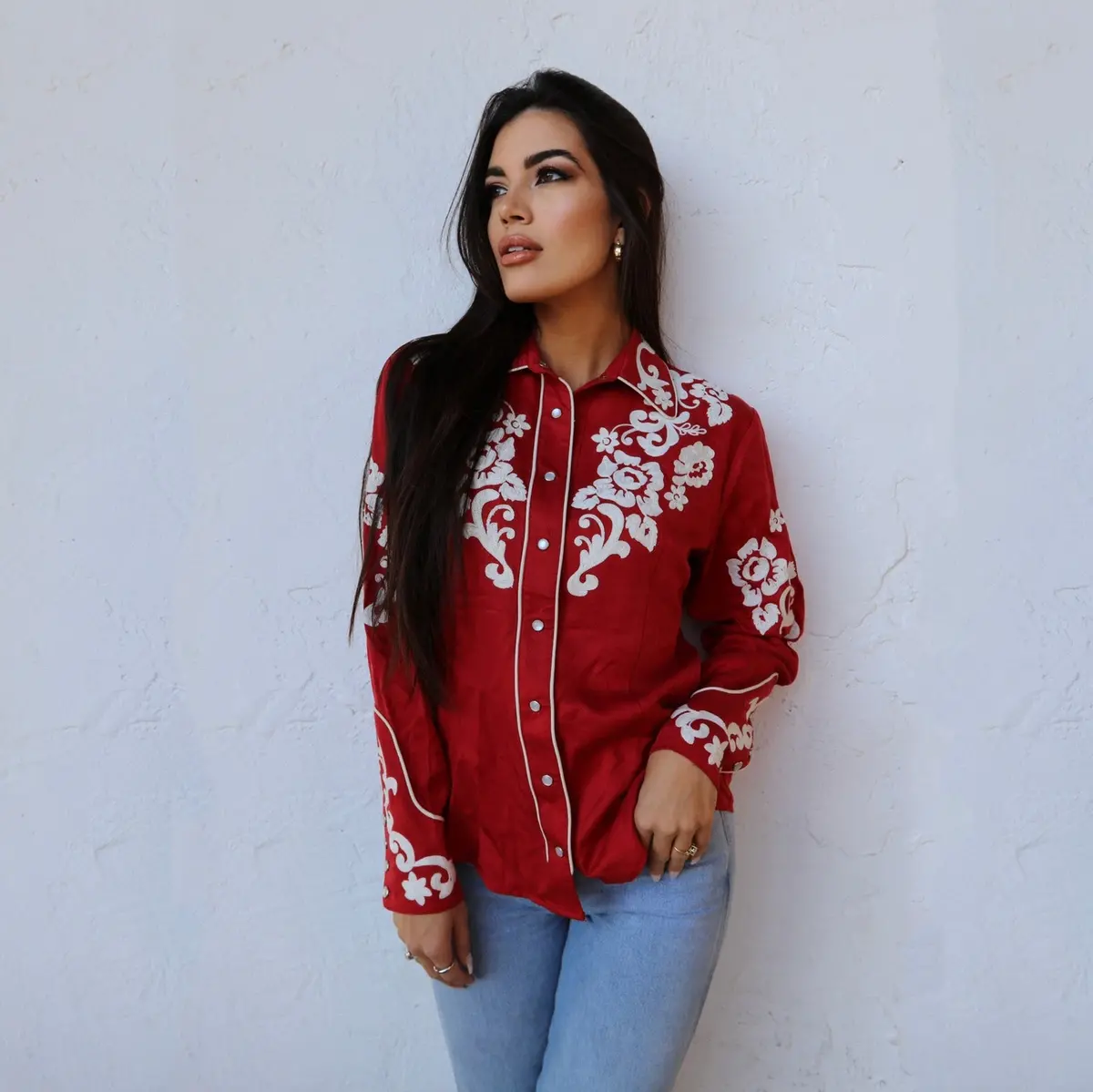 H Bar C Fort Worth Women's Shirt In Red 1