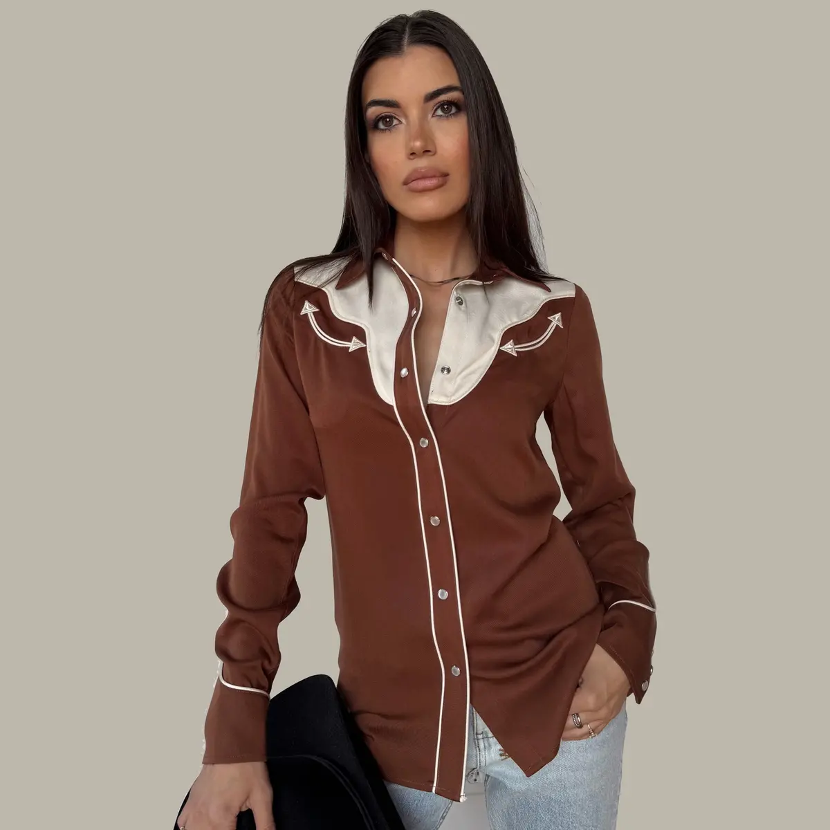H Bar C San Juan Women's Shirt In Brown 1