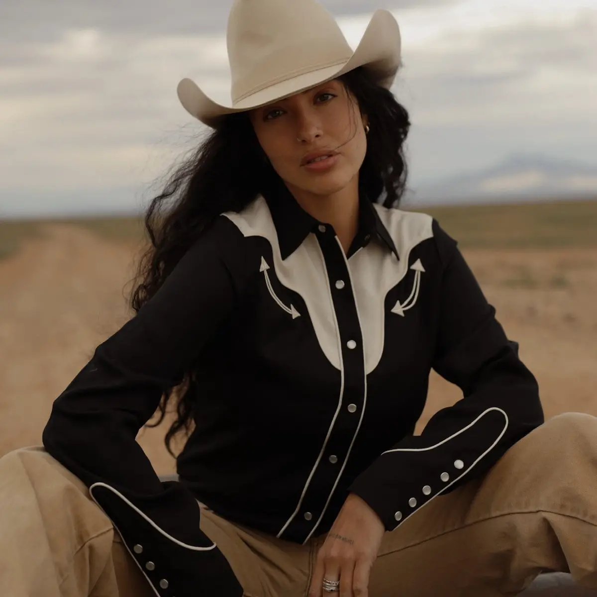 H Bar C San Juan Women's Western Shirt In Black 1