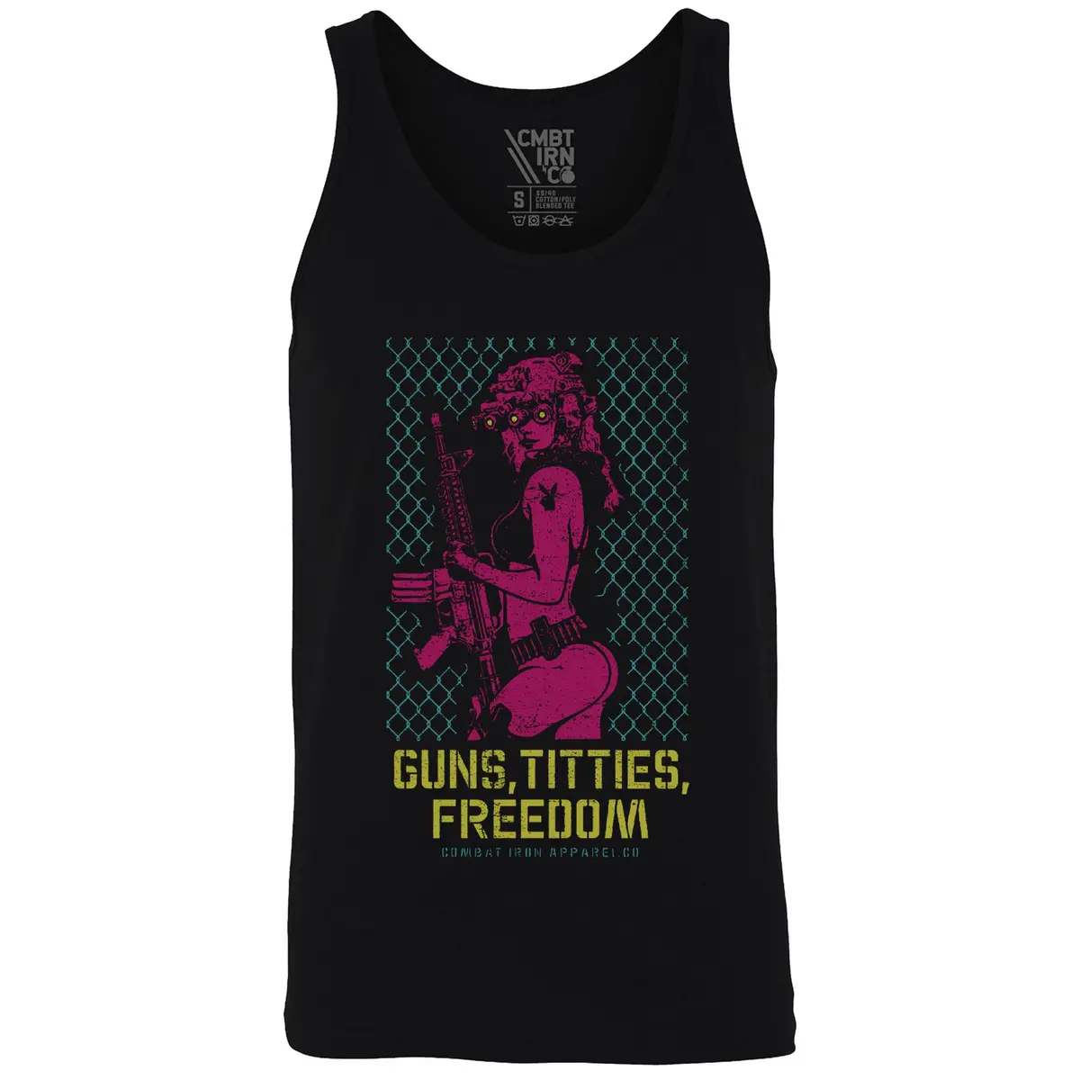 Guns, Titties, Freedom: Tactical Temptation Men's Tank 1