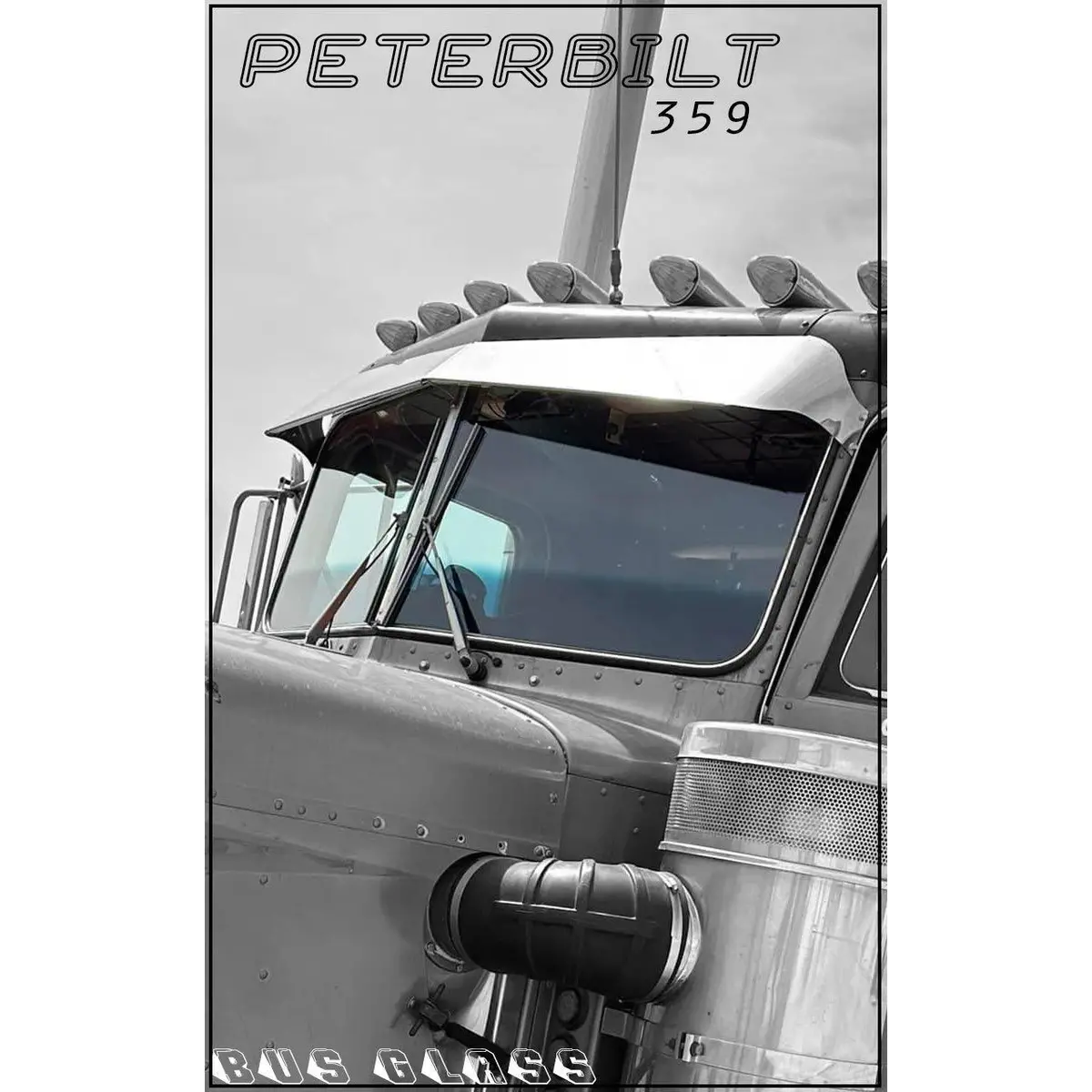 2 Piece Window Bus Glass For Peterbilt 359 #Pft-Bg-359 1