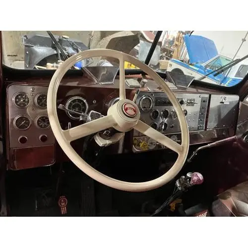Sc-525-3025-70332 20" Retro White Ivory Steering Wheel Cabover Conventional Truck Semi Universal 1