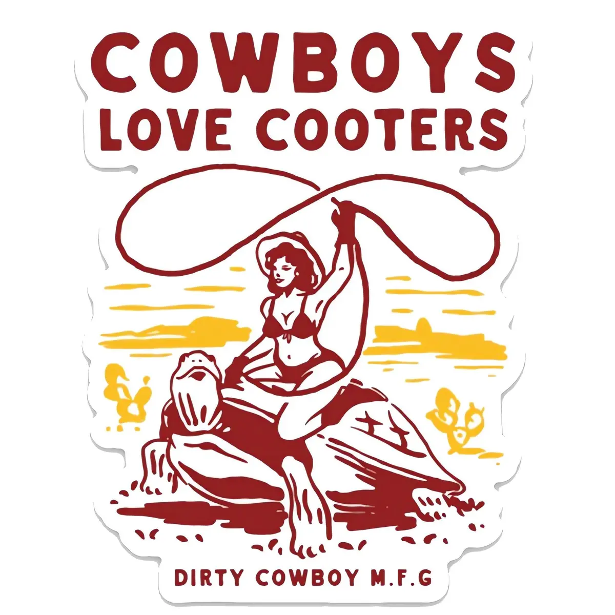 Cowboys Love Cooters Western Decal 1