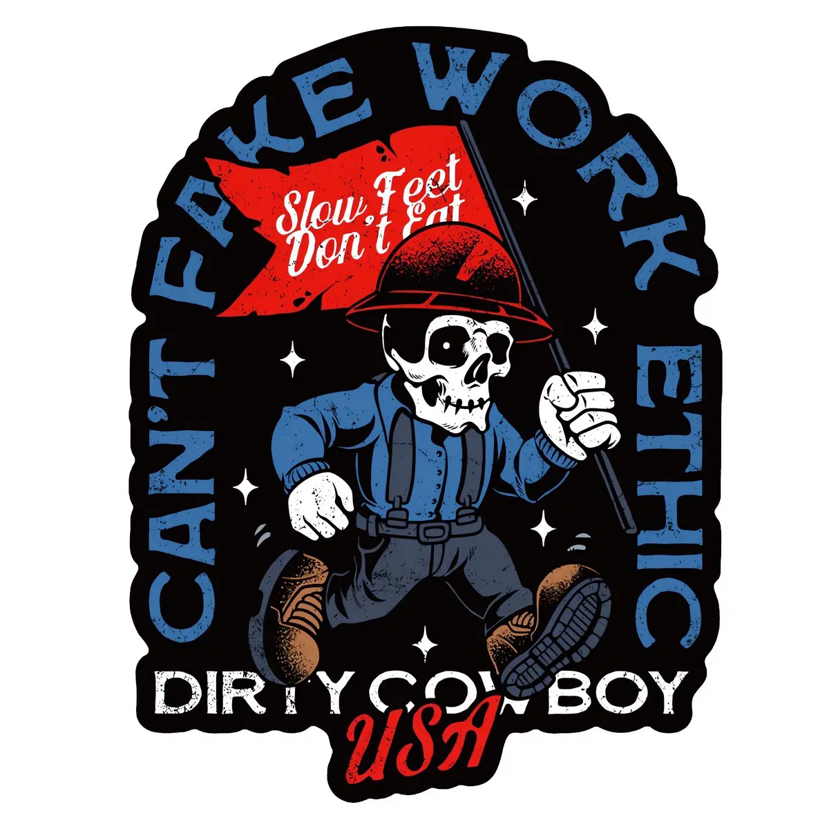 Can't Fake Work Ethic Decal Sticker 1