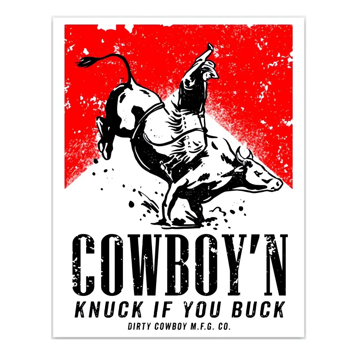 Cowboy'n Knuck If You Buck Rodeo Decal 1
