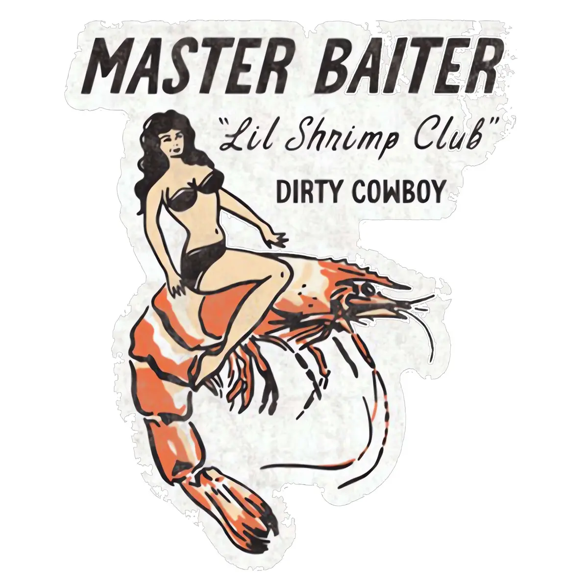 Master Baiter 'Lil Shrimp Club Decal Sticker 1