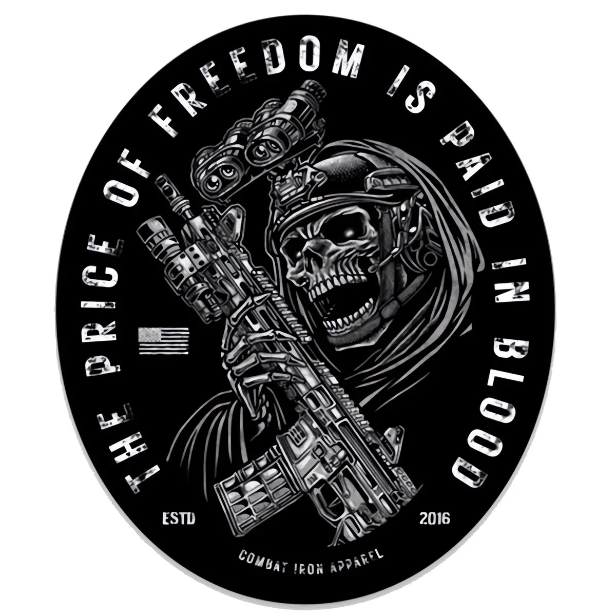 The Price Of Freedom Is Paid In Blood Decal 1