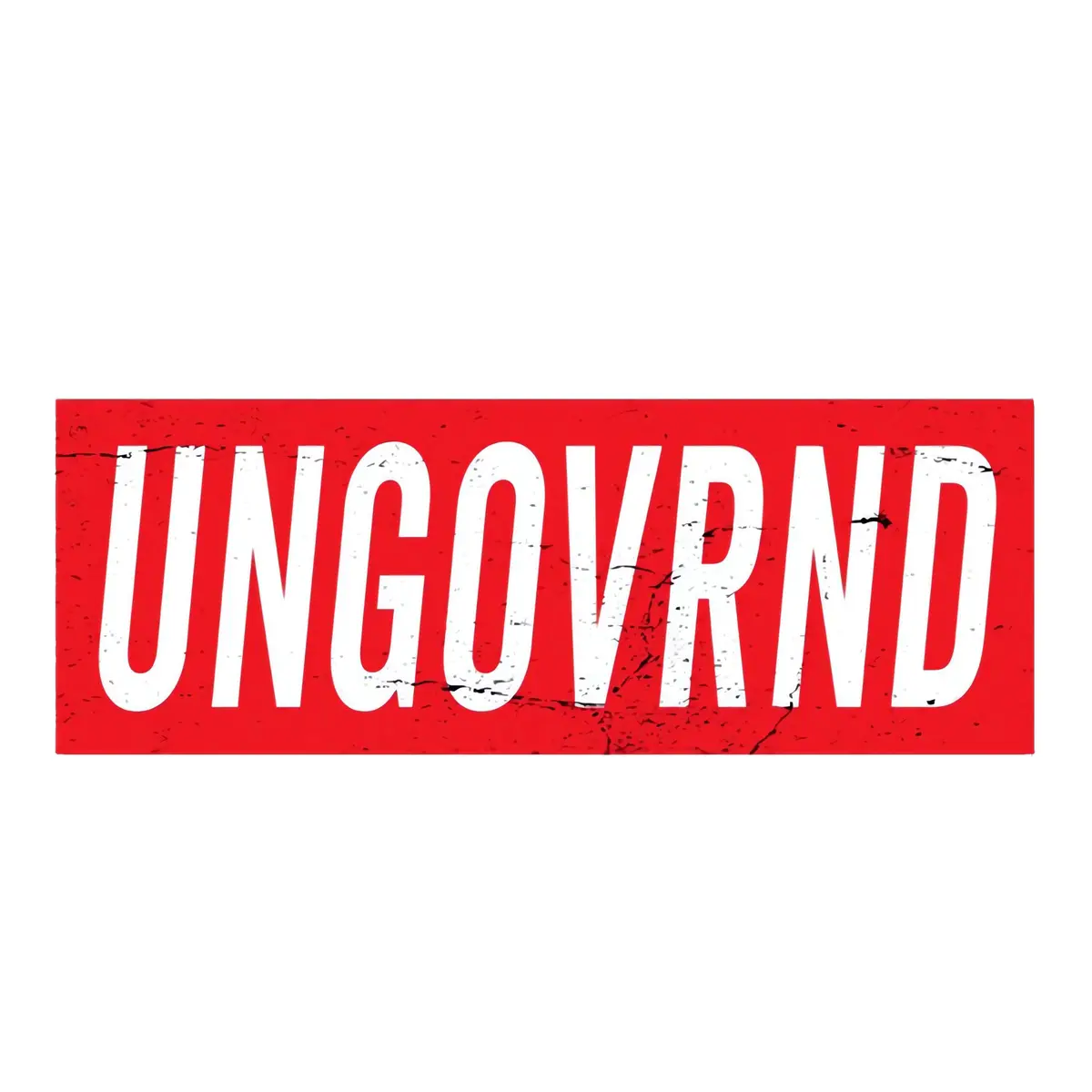Ungovrnd Distressed Red Decal 1